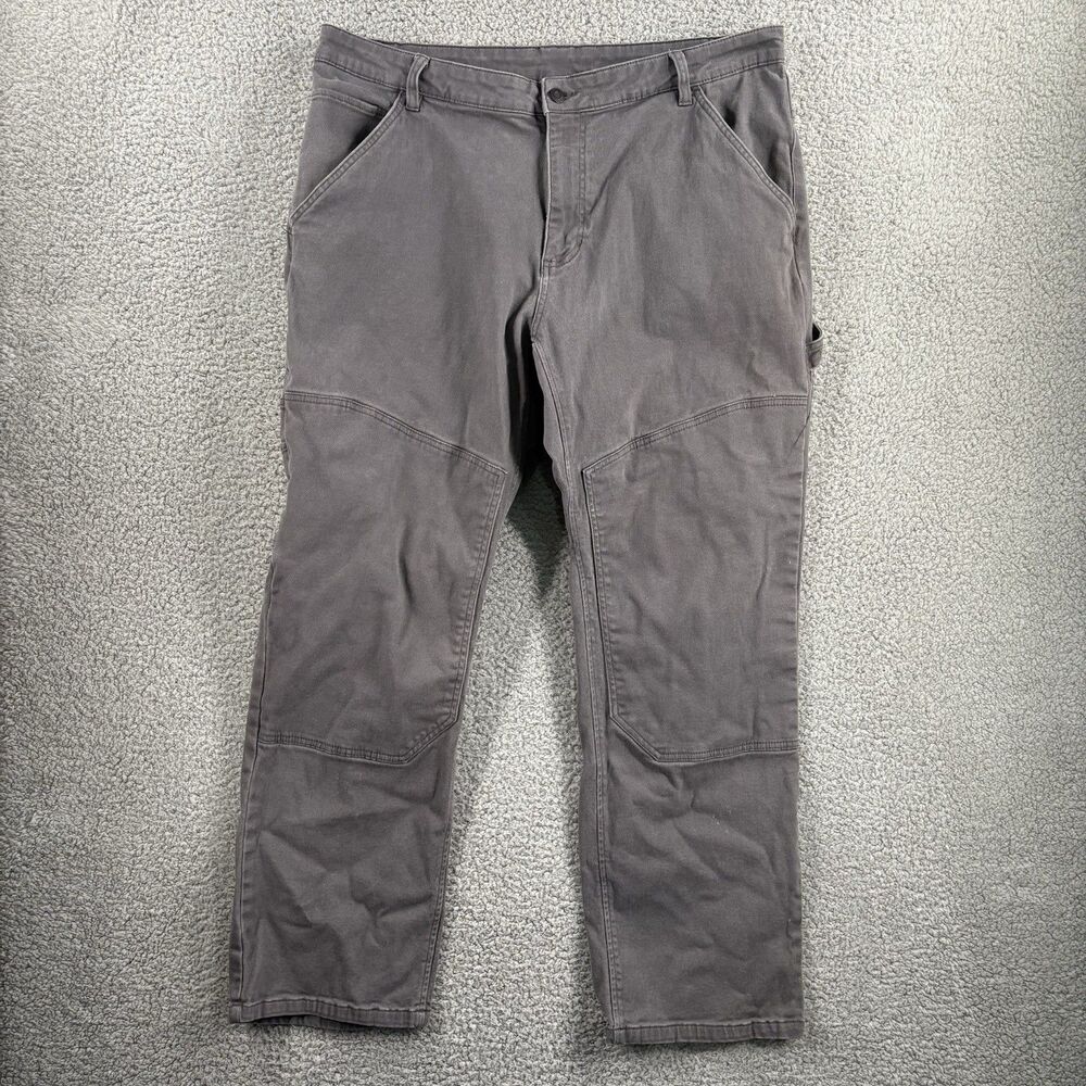 Caterpillar Pants Mens 40 x 32 Gray CAT Double Knee Tool Pockets Carpenter Work